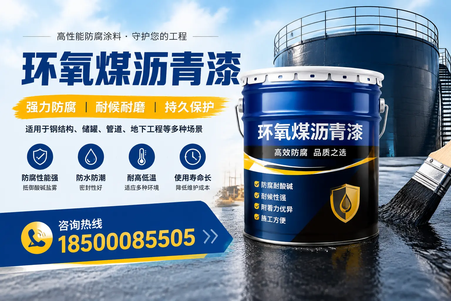 环氧煤沥青漆在工业中的应用,可克达拉企业的选择